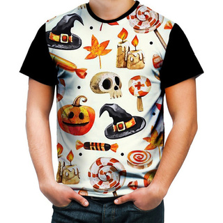 Camiseta Camisa Halloween Esqueleto Fantasia Bruxa Abóbura 4