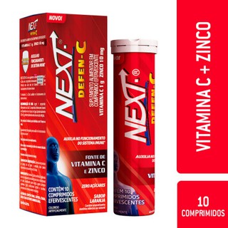 Vitamina C+Zinco Efervescente 1g/10mg c/10 Cpr Next Defen-C