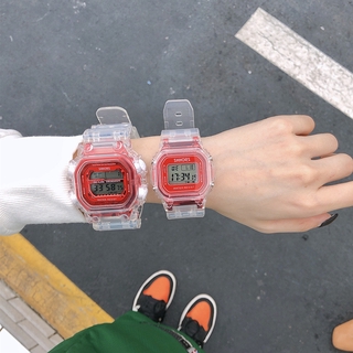 Moda Unicórnio Relógio Esportivo Feminino Quadrado Luminoso Relógio Eletrônico Estudantes Tendência Coreana Relógio Eletrônico Relógios Casal