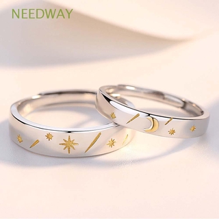 NEEDWAY For Women For Men Moon Adjustable Size Star Sun Open Rings Set Couple Rings