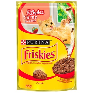 Sachê Friskies para gatos Filhotes - Carne ao molho 85g