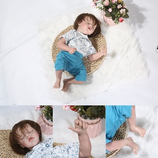 takewooz 48cm Realistic Doll Soft Silicone Vinyl Sleeping Baby Boy Closed Eyes Lifelike Birthday Gift Toy (8)