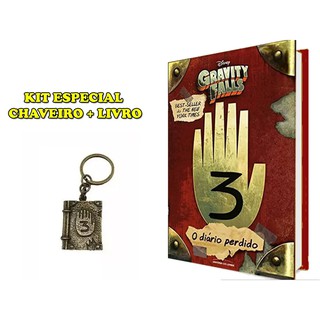 Livro Diário Perdido De Gravity Falls Volume 3 Editora Universo Dos Livros + Chaveiro Livro 3 Metal (1)