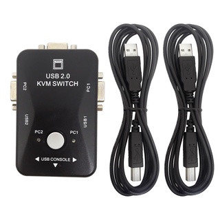 Chaveador KVM USB Switch 2 Portas 2pcs VGA/ kit C /2 Cabos USB (1)