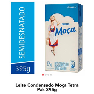 Kit 10 Caixas Leite Condensado Moça Semi-Desnatado Nestlé 395g