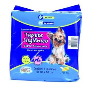 Tapete Higiênico Descartável Pet Para Cães Super Absorvente 56x60 Pacote Com 7 Unidades (3)