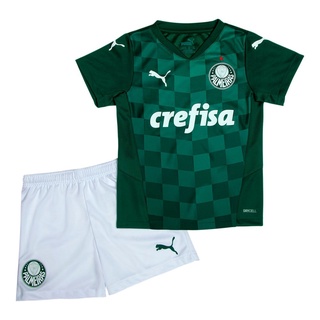 Conjunto Infantil de Futebol Palmeiras Verde/Branco