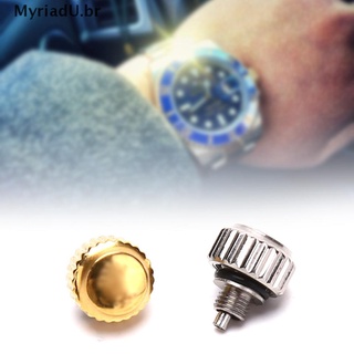 (Myriadu) 1 Peça Relógio De Aço 7.0mm X 4.4mm Coroa Com Fechadura Externa / Botão De Pressão