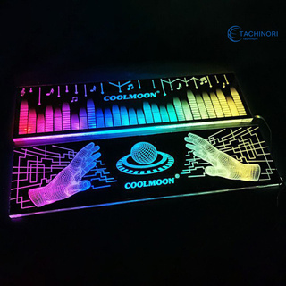 tachinori COOLMOON Graphics Card Bracket Alternating Light Durable Acrylic 12-color LED GPU Support for Computer (3)