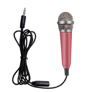 Mini Microfone Estéreo Portátil Para Estúdio Pc Mesa Ktv Karaoke
