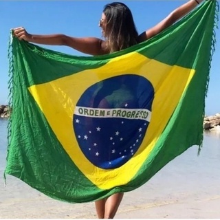 Canga de Praia Bandeira do Brasil Oficial Copa do Mundo (1)