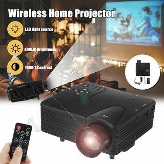 Mini Projetor LED Portátil 4K 3D Vídeo Home Theater Cinema Multimídia Presente De Natal (1)