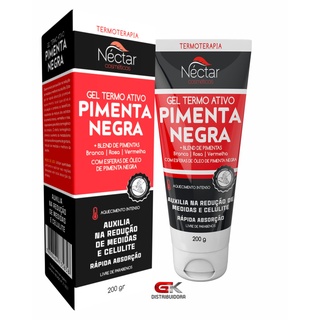 Gel Massageador Pimenta Negra (Redução Medidas e Celulites) 200g - Néctar Promoção