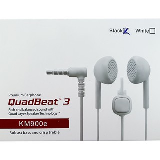 [Novo] Fone de ouvido com fio QuadBeat KM900e fone de ouvido estéreo para celular de alta qualidade