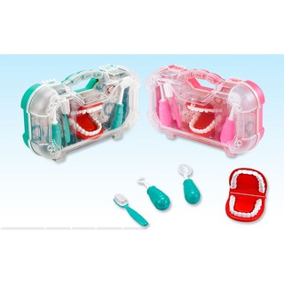Maleta Kit Dentista Infantil Brinquedo 4 Peças Meninos e Meninas