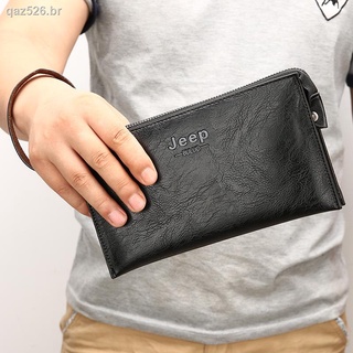 Men s Long Wallet Business Casual Clutch Simple Ultra-thin Large-capacity Zipper Foreskin Wallet Small Handbag
