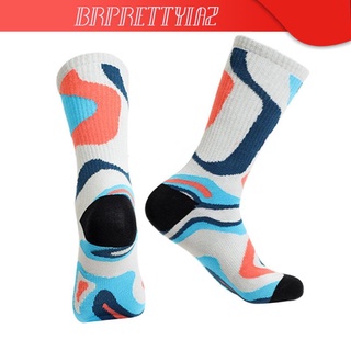 Colorful Patterned Crew Socks Funny Cool Crazy Combed Cotton Sports Socks for Basketball