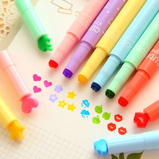 【Estoque de pronto】Caneta para caneta de carimbo de marca criativa, material escolar, artigos de papelaria de escritório