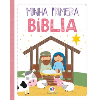 Bíblia infantil ilustrada Minha Primeira Bíblia - Meninas - Livro Infantil Cartonado