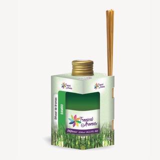 Aromatizador E Difusor De Ambiente com Varetas Bambu 250ml Tropical Aromas