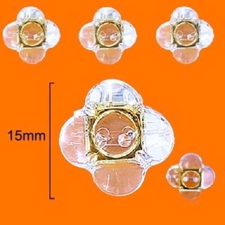 Botão Chaton Cristal Ouro - D016 - Pacote com 144 Unidades 15mm