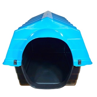 Casa Cachorro Casinha Cães Media Plástico N3 Azul