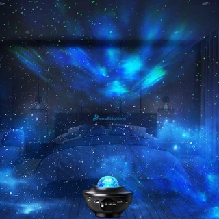 Night Light Projector with Remote Control, Eicaus 2 in 1 Star Projector with LED Nebula Cloud/Moving Ocean Wave Projector for Kid Baby, Built-in Music Speaker, Voice Control, Multifunctional (4)