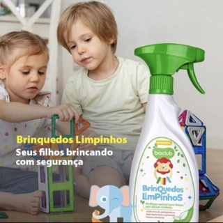 Limpa brinquedos, deixa brinquedo limpinhos, lava tudos tipos de brinquedos..500ml, Bioclub promoção