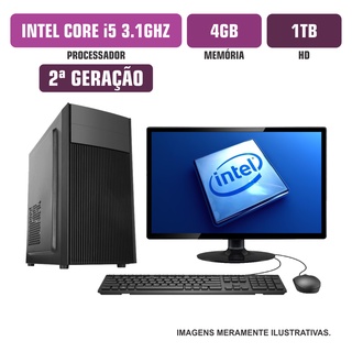 Computador Flex Computer Intel Core I5-2400S 4GB HD 1Tb Monitor 15"