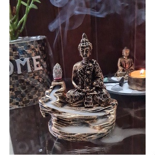 Incensario Cascata Buda Hindu Meditação 2 em 1 Incenso Cone Cascata e Vareta