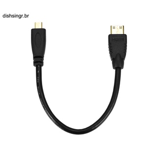 DR 0.3m/1m/1.8m High Clarity 1080P Mini to Micro HDMI-compatible Male Converter Cable Cord for HDTV