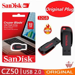 Sandisk Flashdisk Cz50 32 Gb Usb Flash Drive Usb 2.0 Original Preto
