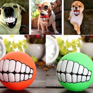 Bolinha PET Sorriso bola para cachorros com dentes risada com som