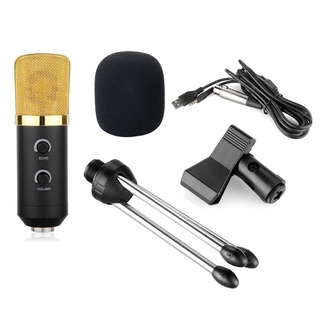 Microfone Condensador Dinâmico Profissional Usb Pc Estúdio Gravação Canto Podcast Supercardióide Dourado Unidirecional (4)