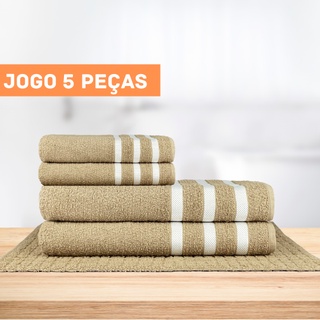 Kit 5 toalhas Felpudas Tulipa - 2 banho + 2 rosto + 1 piso - algodão/grande absorção (2)