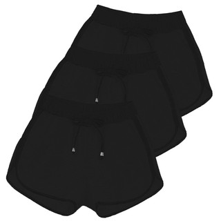 Kit 3 Shorts Feminino Básico Moletom Super Leve (1)