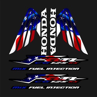 Kit faixa adesivo Estados Unidos moto fan 125
