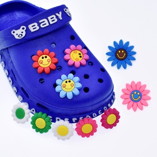 Pronta Entrega Para Crocs Jibbitz Pins Coloridomente Flores Dos Desenhos Animados Diy Sapatos Charm Button