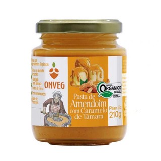 Pasta De Amendoim Orgânica Com Caramelo De Tâmara 210g Onveg