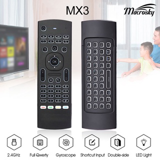 macrosky MX3 2.4G Wireless Remote Control Air Mouse Keyboard for X96 H96 Android TV Box