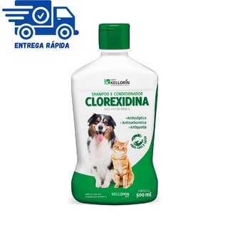Shampoo e Condicionador Clorexidina 5 em 1 500ml para Cachorro e Gatos