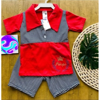Conjunto Bebê Camisa Polo Infantil