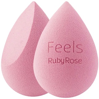 Esponja Maquiagem Ruby Rose Feels Soft Blender Sem Latex Macia Cresce Agua Promoção Esponjinha Profissional