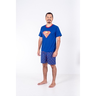 Pijama Adulto Verão Curto Super Homem
