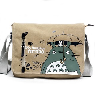 Bolsa a tiracolo de anime Hayao Miyazaki Meu vizinho Bolsa a tiracolo Totoro Bolsa nova escola de algodão Totoro bolsa S