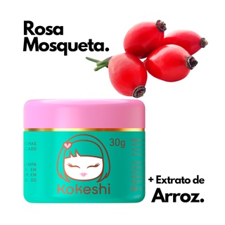 Hidratante Facial Pele de Porcelana Kokeshi - Rosa mosqueta e extrato de Arroz