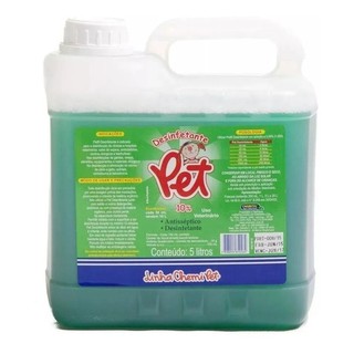 Desinfetante Pet 5 Litro Limpa Canil 50ml Faz 10 L.