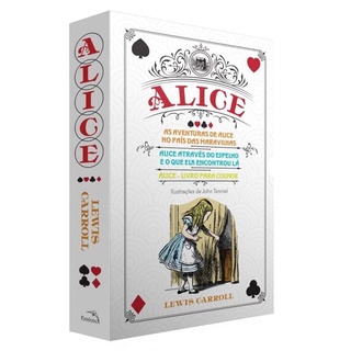 Box Alice No País Das Maravilhas E Alice Através Do Espelho + Alice Para Colorir (1)