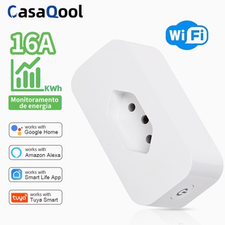 CasaQool Tomada Inteligente WiFi 16A Detecção De Energia TUYA "smart Life" Compatível Com Alexa (1)
