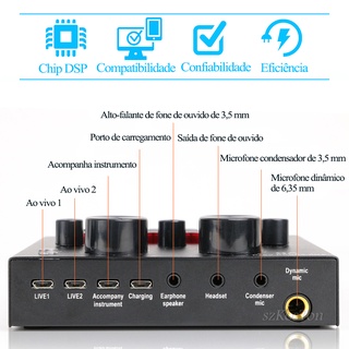 Bm 800 Kit De Placa De Som Microfone Condensador Microfone De Interface De Áudio E1 Para Gravação De Computador Karaoke Gaming (7)